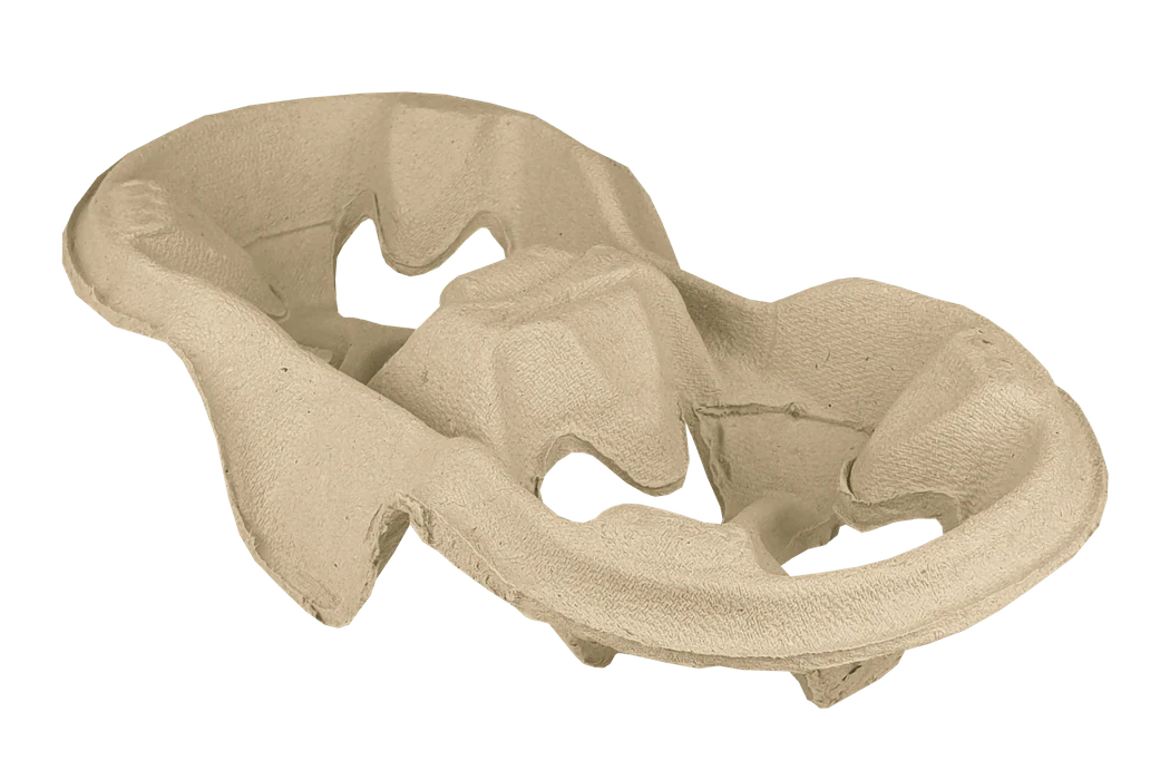 Cup carrier for 2 cups, recycled cardboard
