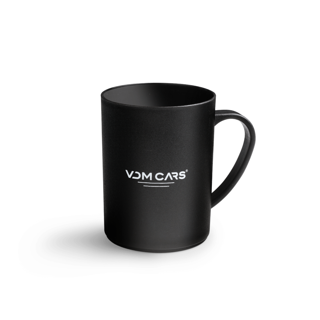 Reusable coffee mug with print