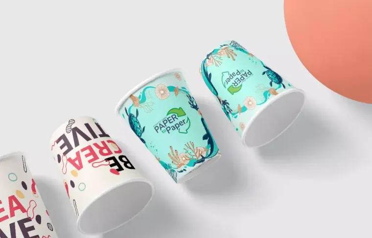 Personalized paper coffee cups