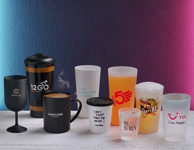 Reusable plastic cups for festivals