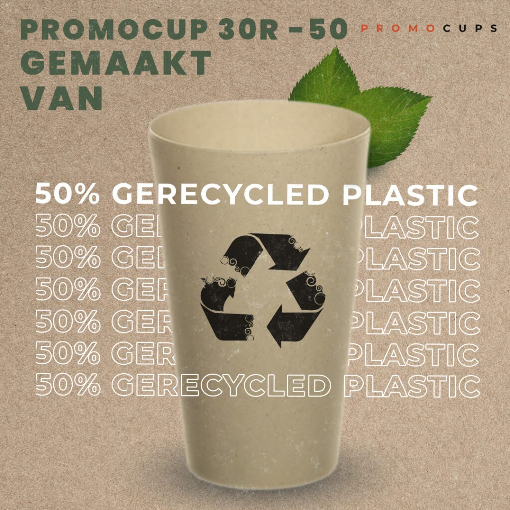 Promocups | PromoCup 30R-50 made from 50% recycled plastic! ♻️